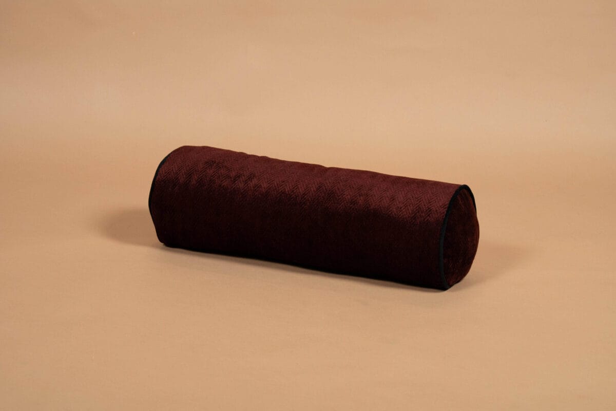 Coussin Polochon Grenat Profond