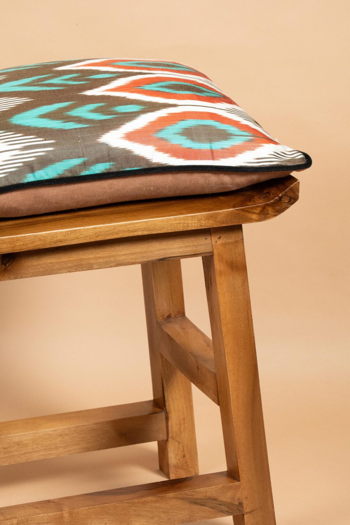 Coussin Ikat Turquoise
