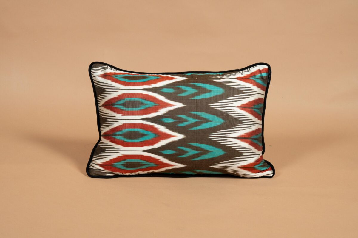 Coussin Ikat Turquoise