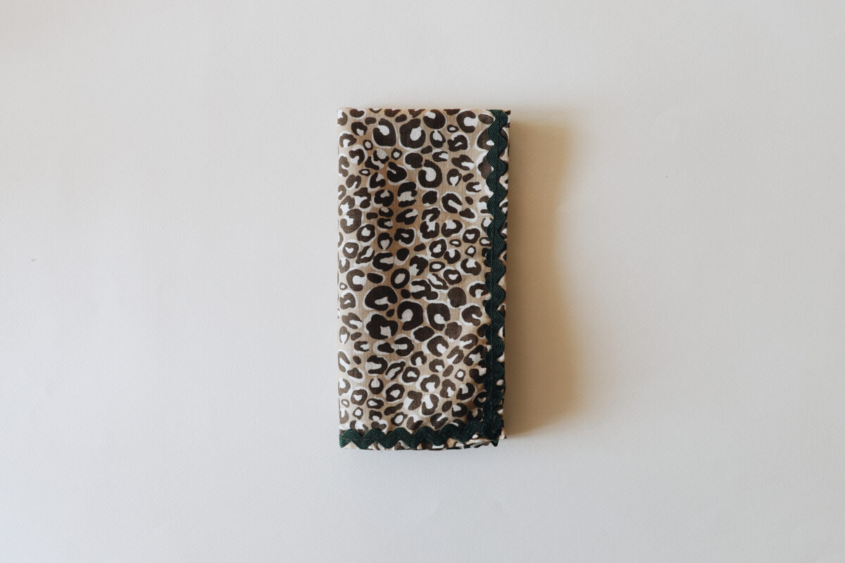 Serviette en coton léopard ORLA (vendue par deux)